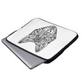 Inspirierter Wolf-Kopf Laptopschutzhülle (Vorne Knopf)