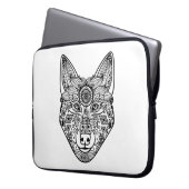 Inspirierter Wolf-Kopf Laptopschutzhülle (Vorderseite Links)