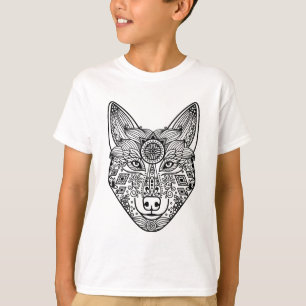 Inspirierter Wolf-Kopf T-Shirt