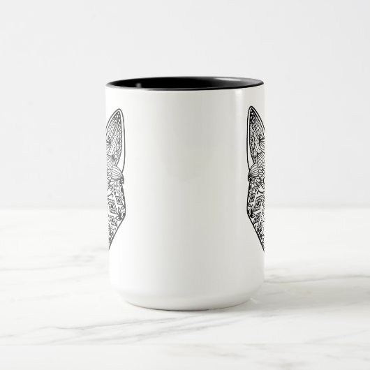 Inspirierter Wolf-Kopf Tasse (Zentrum)