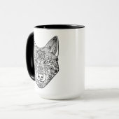 Inspirierter Wolf-Kopf Tasse (Vorderseite Links)