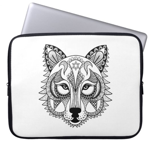 Inspirierter Wolf Laptopschutzhülle (Vorderseite)