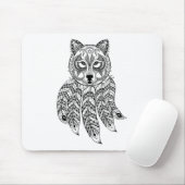 Inspirierter Wolf mit Dreamcatcher Mousepad (Mit Mouse)