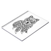 Inspirierter Wolf mit Dreamcatcher Notizblock (Linke Seite)