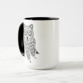 Inspirierter Wolf mit Dreamcatcher Tasse (Vorderseite Links)