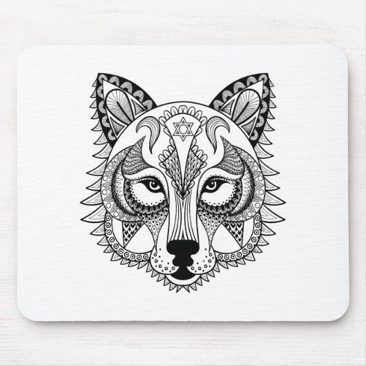 Inspirierter Wolf Mousepad (Vorne)