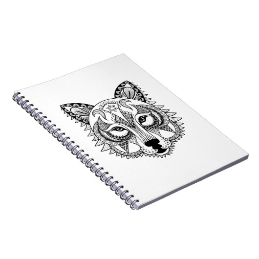 Inspirierter Wolf Notizblock (Rechte Seite)