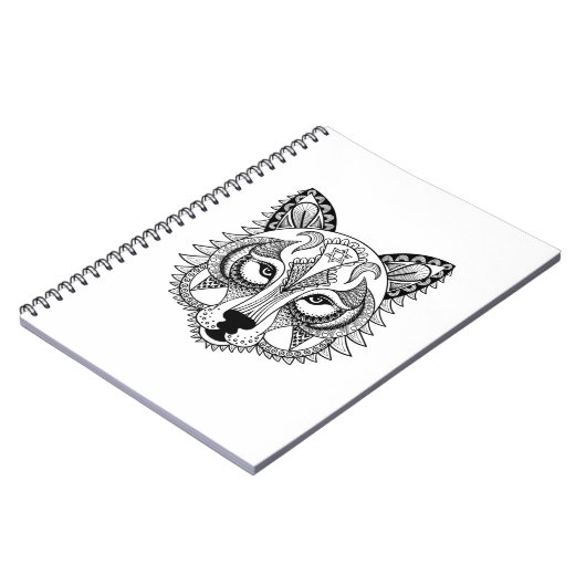 Inspirierter Wolf Notizblock (Linke Seite)