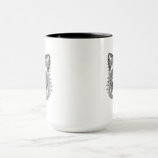Inspirierter Wolf Tasse (Zentrum)