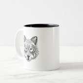 Inspirierter Wolf Zweifarbige Tasse (Vorderseite Links)