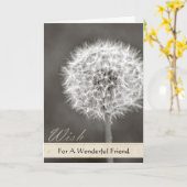 Inspirierter Wunsch-Löwenzahn Karte (Gelbe Blume)