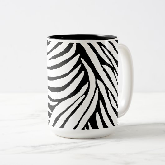 Inspirierter Zebra-Druck Zweifarbige Tasse (VorderseiteRechts)