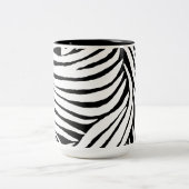 Inspirierter Zebra-Druck Zweifarbige Tasse (Mittel)