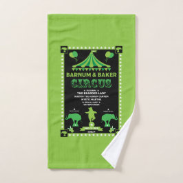 Inspirierter Zirkus Badhandtuch Set