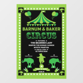 Inspirierter Zirkus Fensteraufkleber