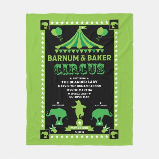 Inspirierter Zirkus Fleecedecke (Vorderseite)