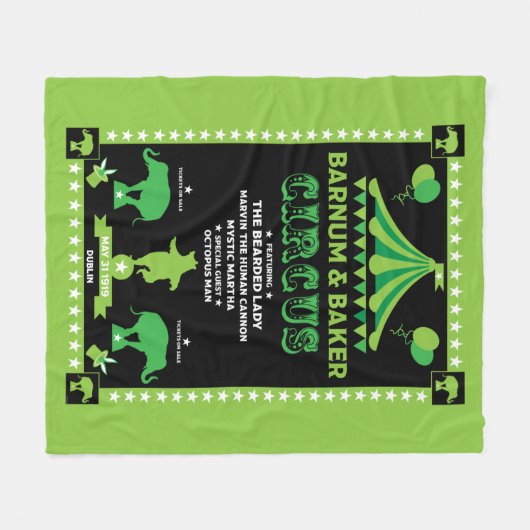 Inspirierter Zirkus Fleecedecke (Vorderseite (Horizontal))