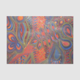 inspiriertes abstraktes Seidenpapier des Pfaus