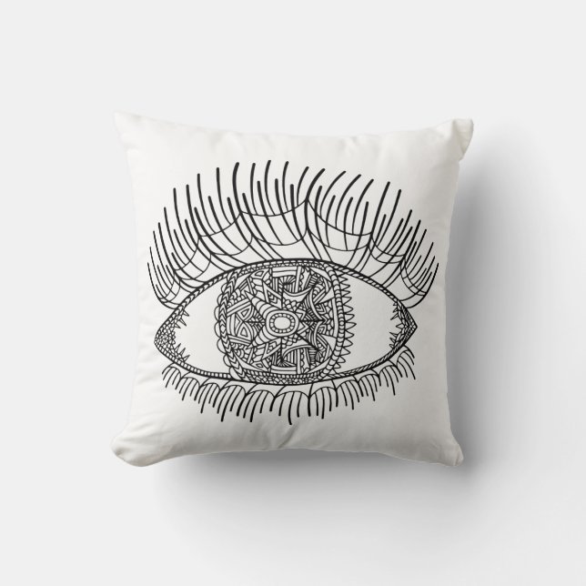 Inspiriertes Auge Kissen (Vorderseite)