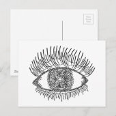 Inspiriertes Auge Postkarte (Vorne/Hinten)