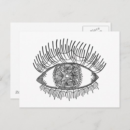Inspiriertes Auge Postkarte (Vorne/Hinten)
