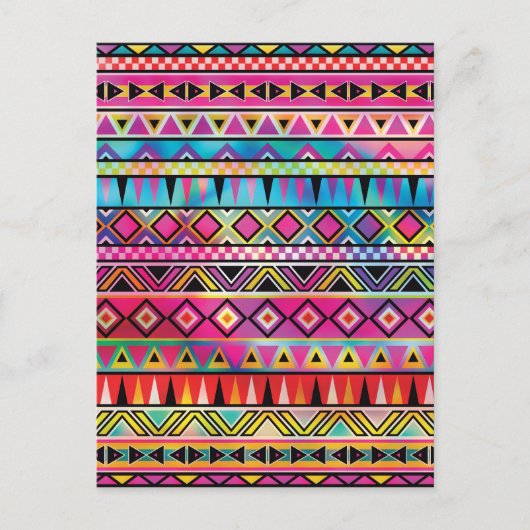 Inspiriertes Aztec-Muster Postkarte (Vorderseite)
