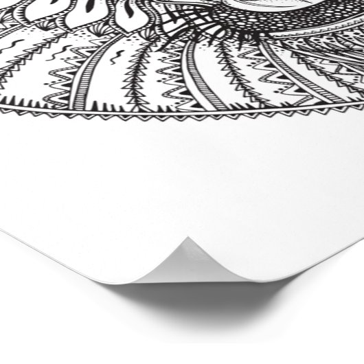 Inspiriertes Baboon-Gesicht 2 Poster (Ecke)