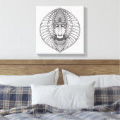 Inspiriertes Baboon-Gesicht 6 Leinwanddruck (Insitu (Schlafzimmer))
