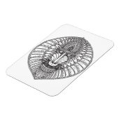 Inspiriertes Baboon-Gesicht Magnet (Linke Seite)