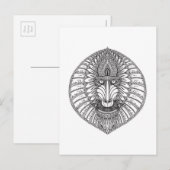 Inspiriertes Baboon-Gesicht Postkarte (Vorne/Hinten)