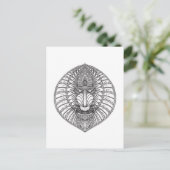 Inspiriertes Baboon-Gesicht Postkarte (Stehend Vorderseite)