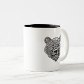 Inspiriertes Bärn-Gesicht Zweifarbige Tasse (VorderseiteRechts)