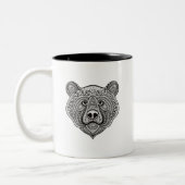 Inspiriertes Bärn-Gesicht Zweifarbige Tasse (Links)