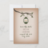 Inspiriertes Camping Lantern Save the Date (Vorderseite)