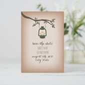 Inspiriertes Camping Lantern Save the Date (Stehend Vorderseite)