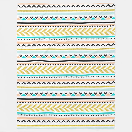 Inspiriertes Design der Girly Geometric Aztec Fleecedecke (Vorderseite)