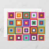 Inspiriertes Design der karierten Materie aus dem  Postkarte (Vorne/Hinten)