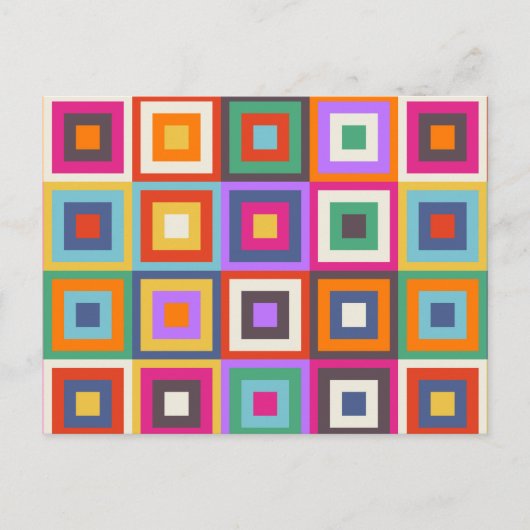 Inspiriertes Design der karierten Materie aus dem  Postkarte (Vorderseite)