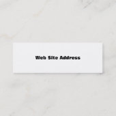 Inspiriertes dünnes Geschäft/Schmuck/Kunst-Umbau Mini Visitenkarte (Rückseite)