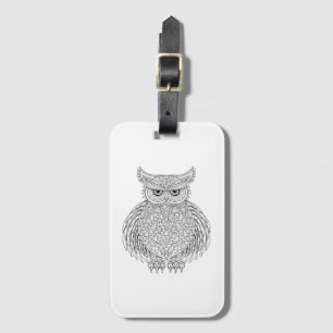 Inspiriertes Eulen-Vogel-Totem Gepäckanhänger