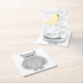 Inspiriertes Eulen-Vogel-Totem Rechteckiger Pappuntersetzer (Vor Ort)