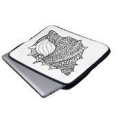 Inspiriertes Gekritzel Laptopschutzhülle (Vorne Knopf)