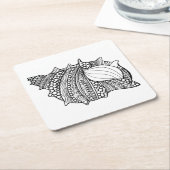 Inspiriertes Gekritzel Rechteckiger Pappuntersetzer (angewinkelt)