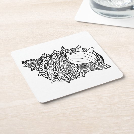 Inspiriertes Gekritzel Rechteckiger Pappuntersetzer (angewinkelt)