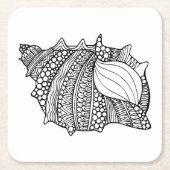 Inspiriertes Gekritzel Rechteckiger Pappuntersetzer (Vorderseite)