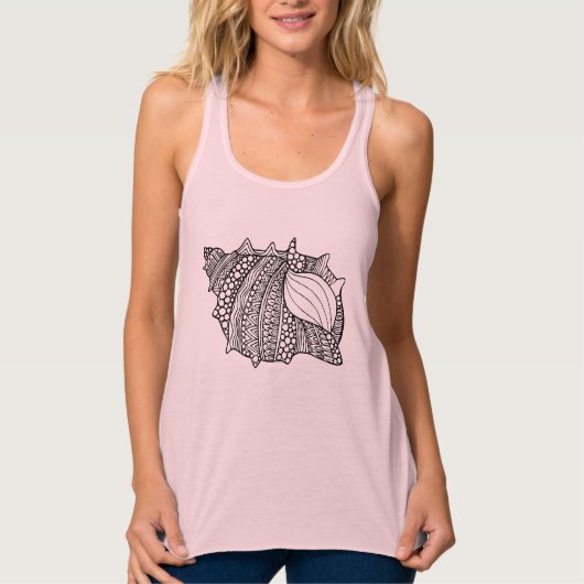 Inspiriertes Gekritzel Tank Top (Vorderseite)