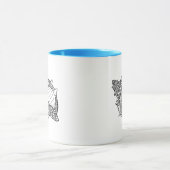 Inspiriertes Gekritzel Tasse (Zentrum)
