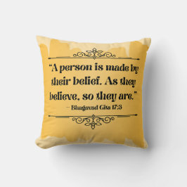 Inspiriertes Golden Minimalistisch Bhagavad Gita Z Kissen