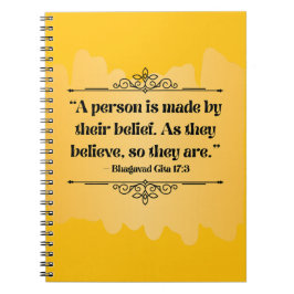 Inspiriertes Golden Minimalistisch Bhagavad Gita Z Notizblock