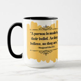 Inspiriertes Golden Minimalistisch Bhagavad Gita Z Tasse